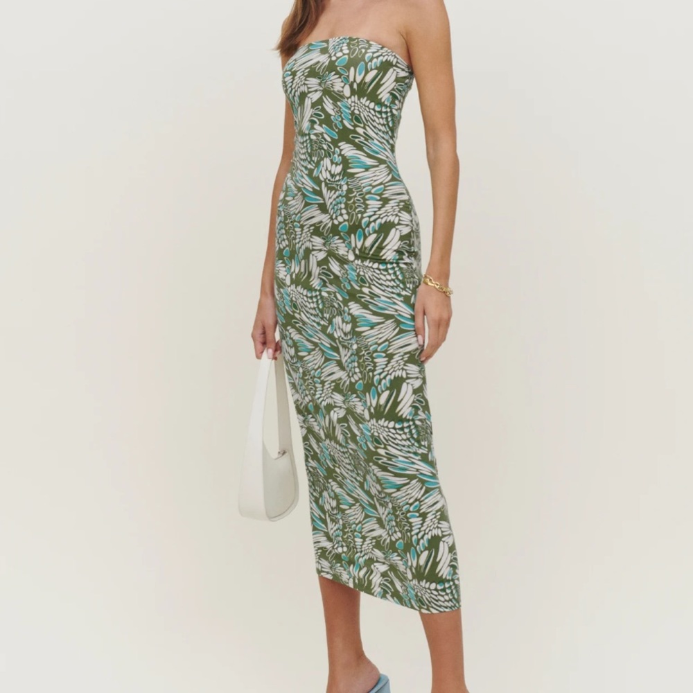 Reformation knit floral dress